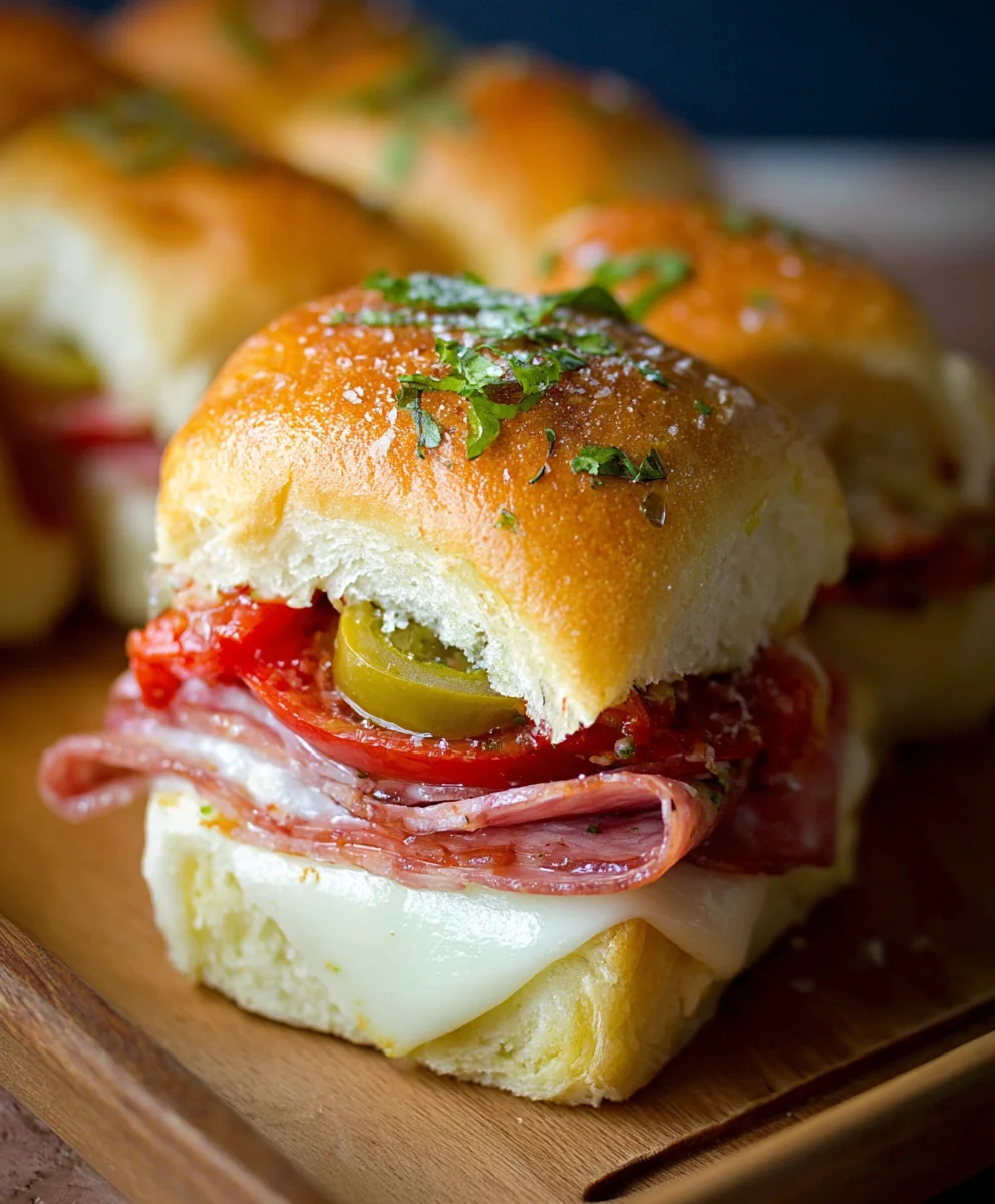 Spicy Beef Italian Sub Sliders - Easy Party Bites