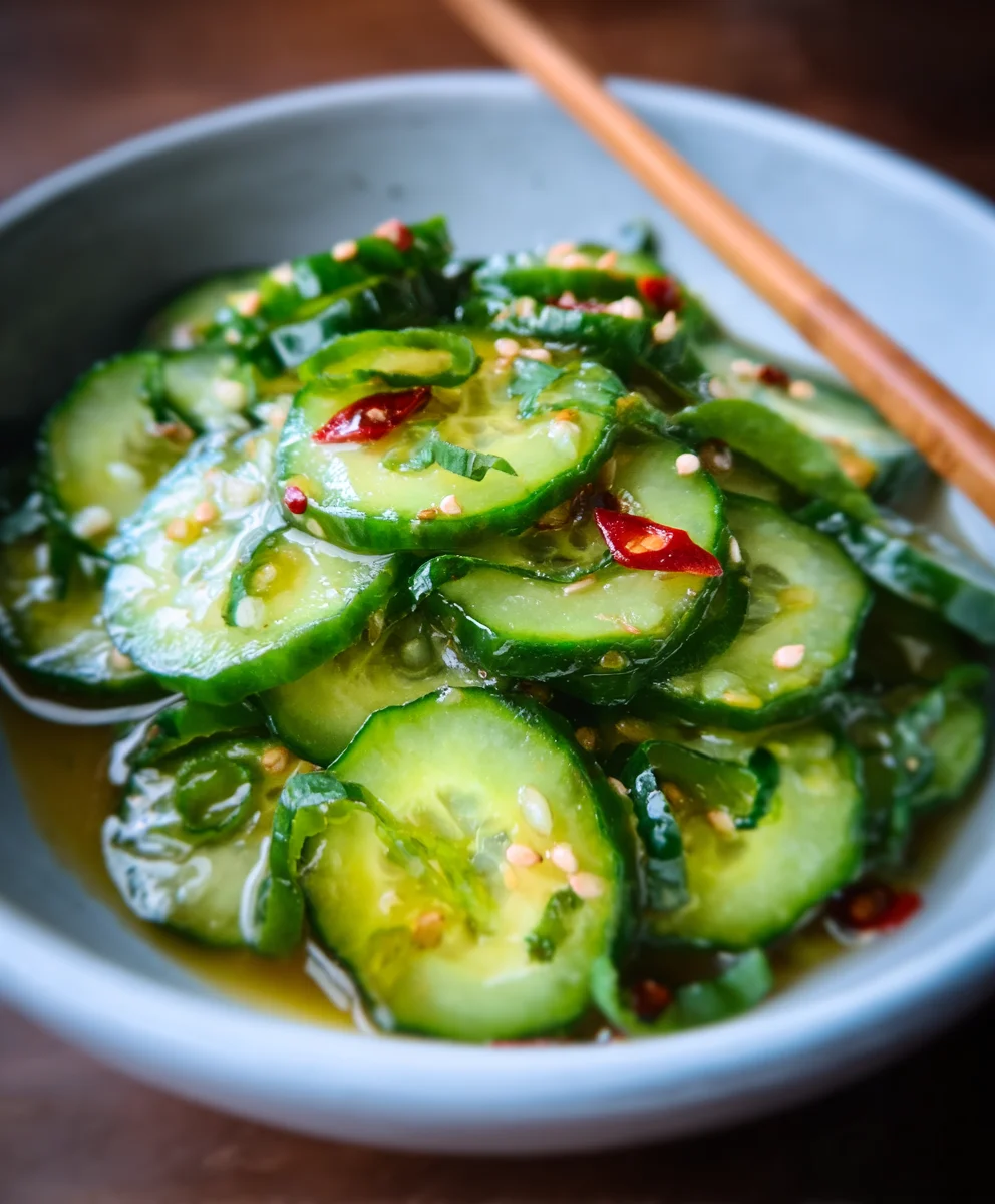 Easy Asian Cucumber Salad- Fresh & Quick Recipe