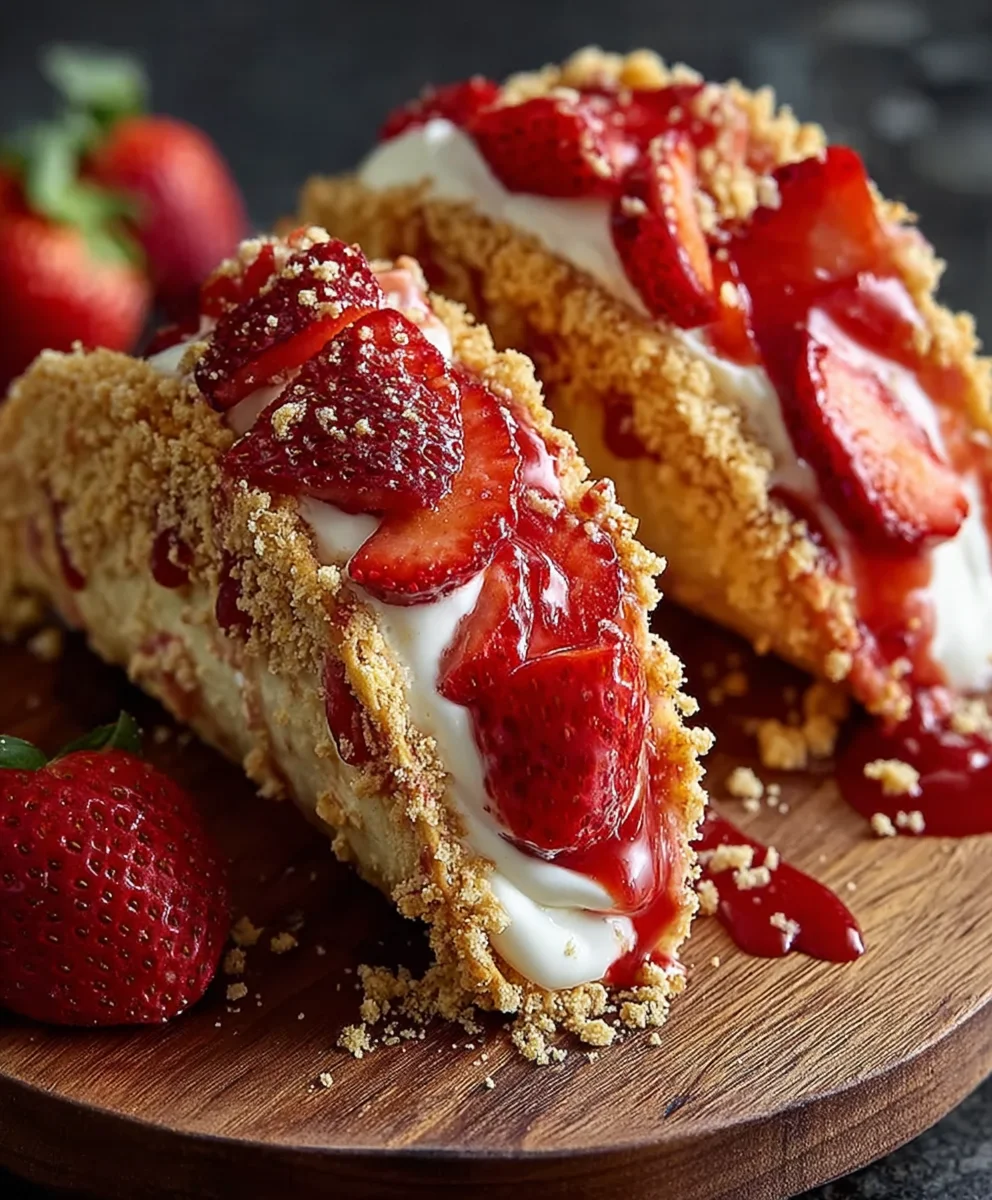 Strawberry Crunch Cheesecake Tacos-Sweet Treat