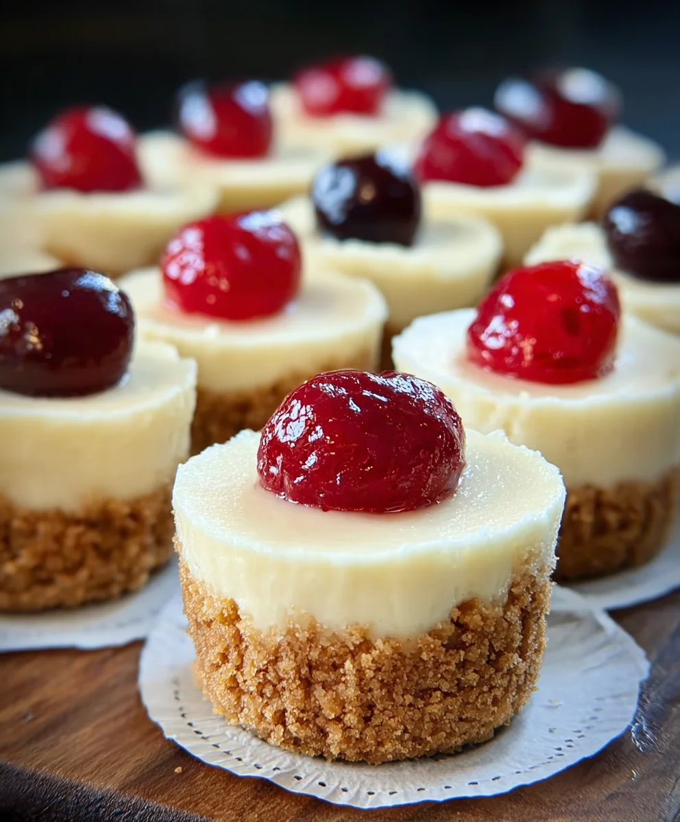 Super Easy Mini Cheesecakes Vanilla Wafer Crust