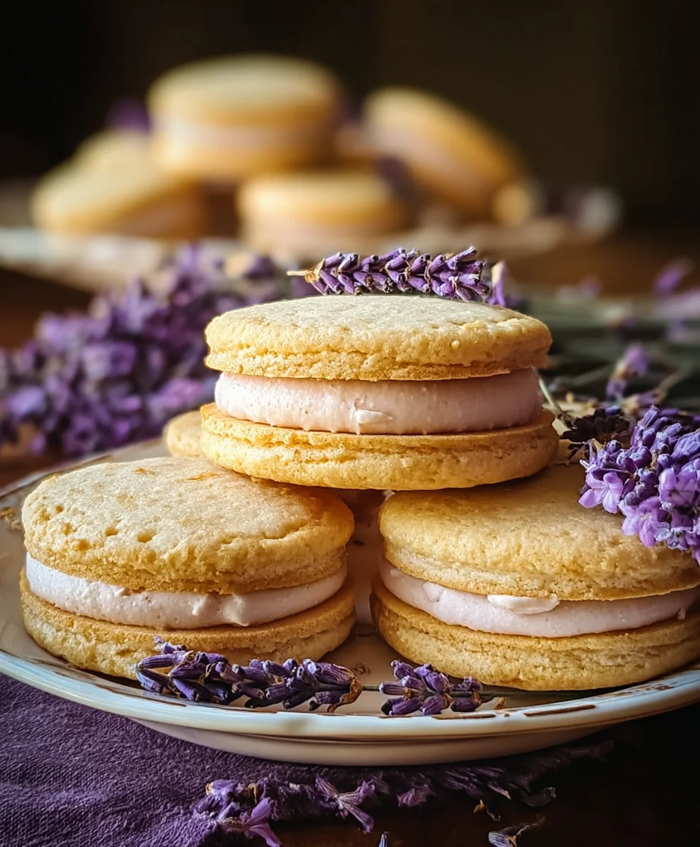 Lemon Lavender Sandwich Cookies Delight