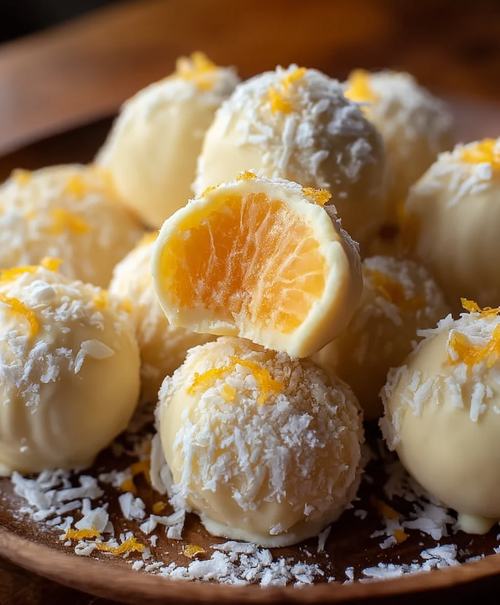 White Chocolate Orange Truffles-Creamsicle Dream