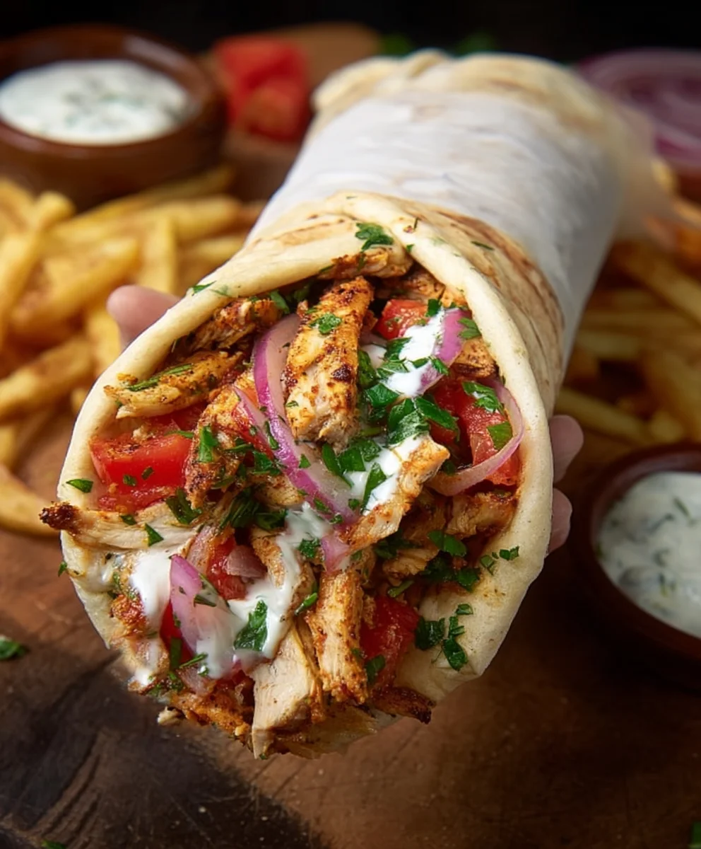 Easy Chicken Shawarma Wrap Recipe
