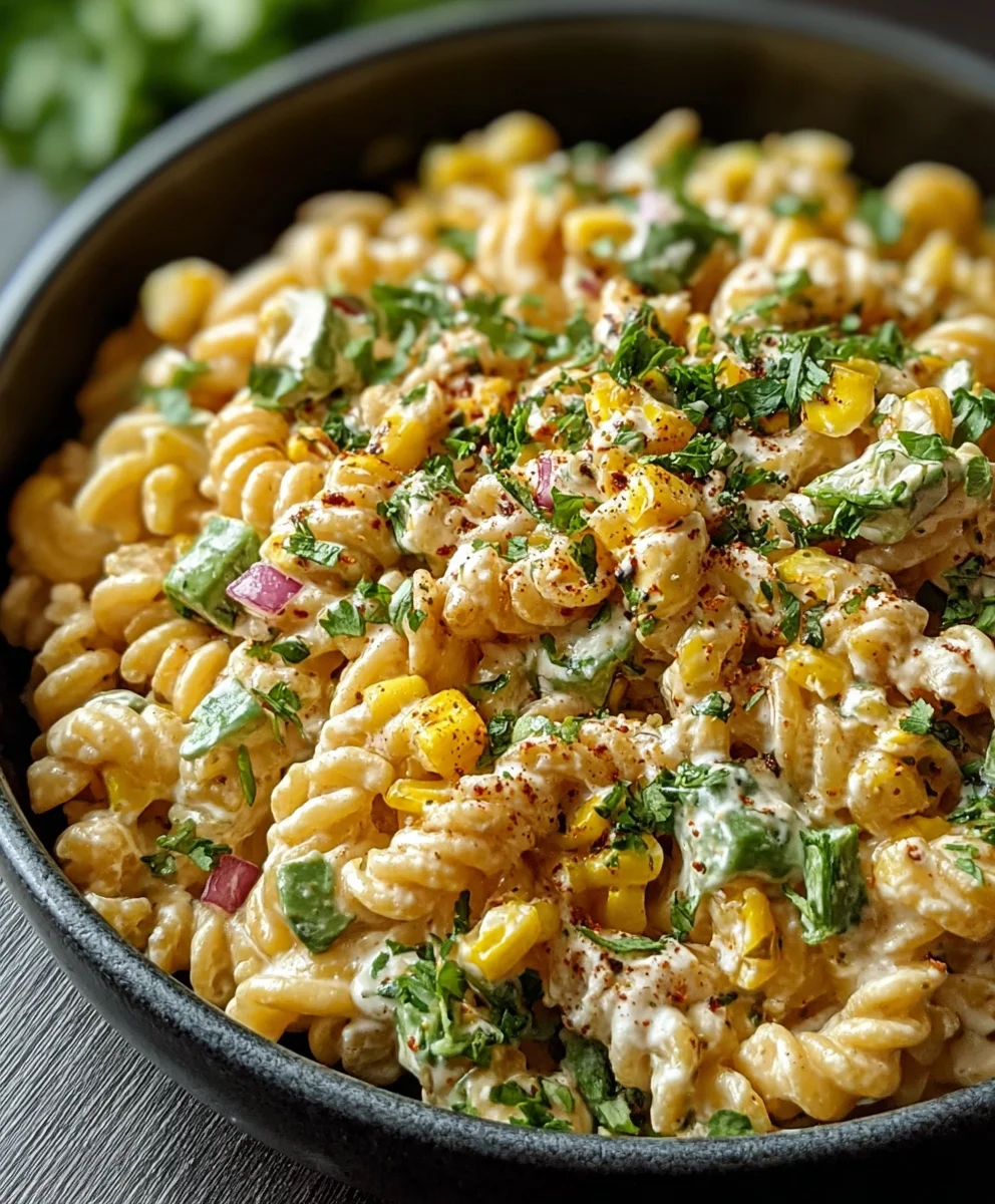 Mexican Street Corn Pasta Salad Recipe - Easy & Delicious