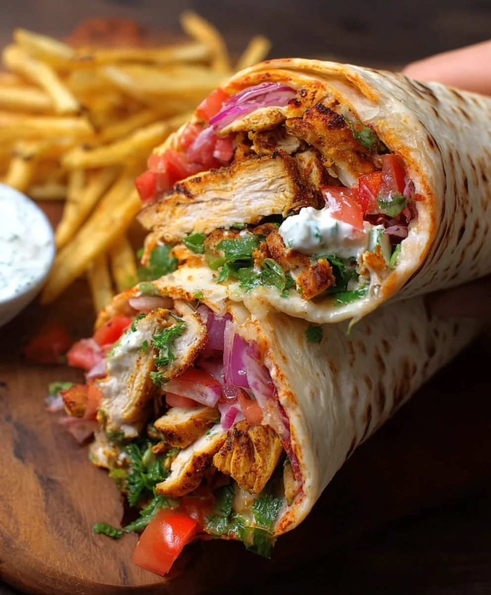 Easy Chicken Shawarma Wrap Recipe