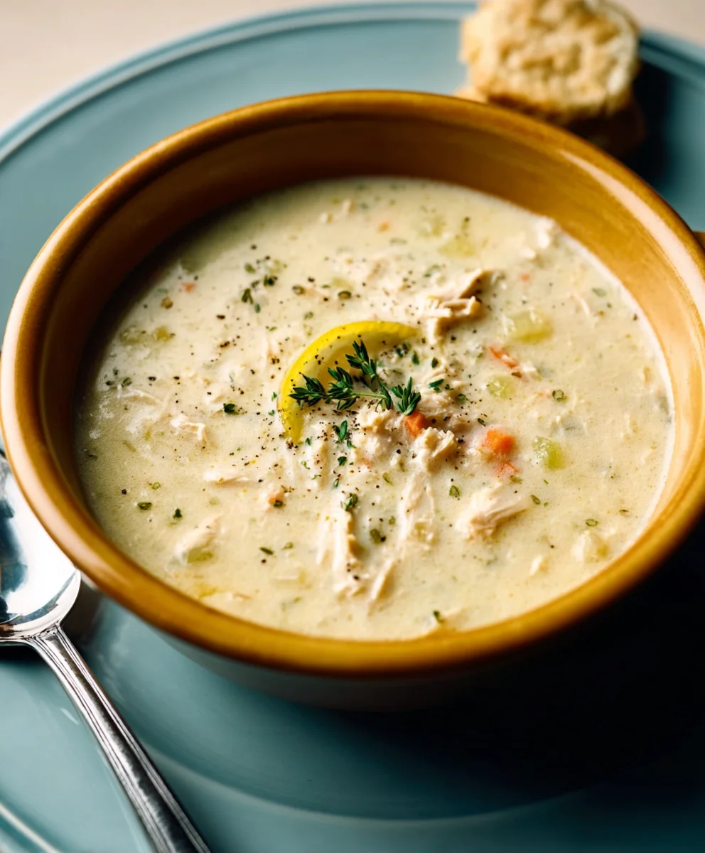 Authentic Greek Lemon Chicken Soup - Bright & Flavorful