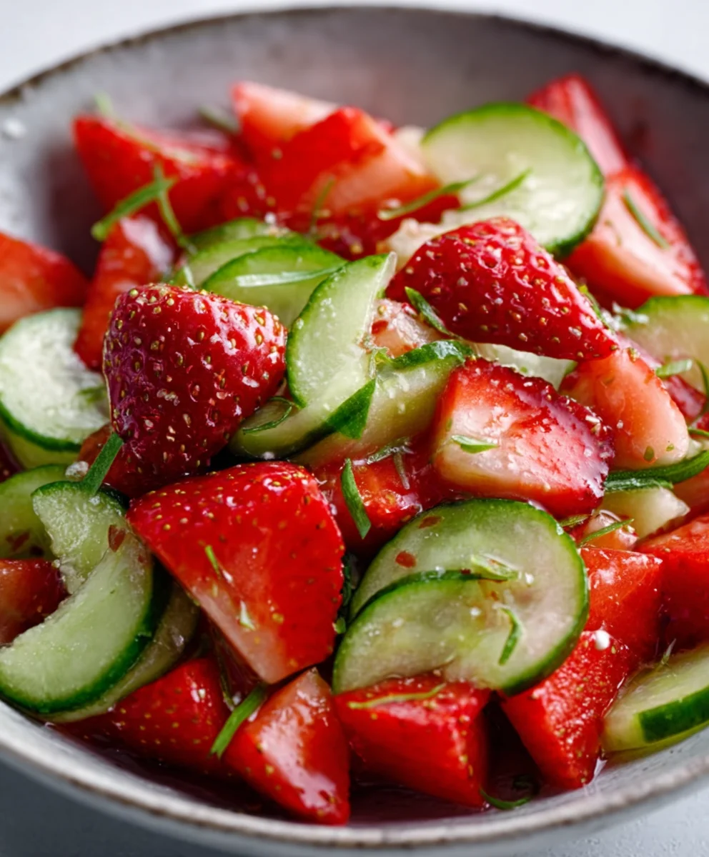 Cucumber Strawberry Salad - Fresh & Vibrant Summer Dish