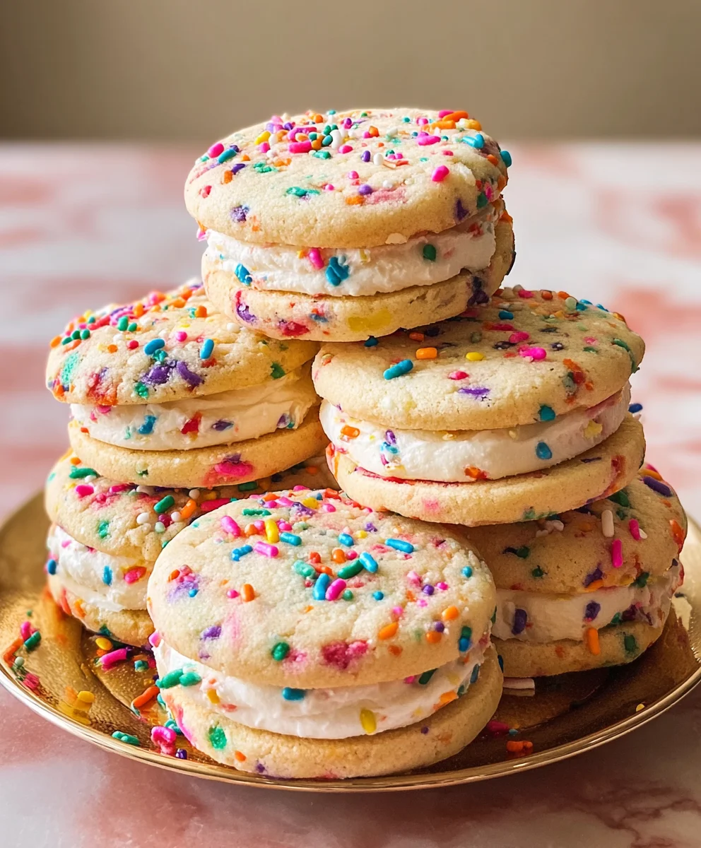 Funfetti Sandwich Cookies- Easy & Delicious Treat