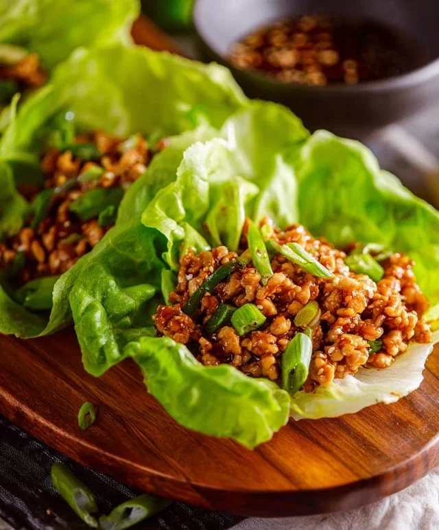 Asian chicken lettuce wraps recipe (Whole30, Pnon-non-non-alcoholic alternativeic non-alcoholic aleo, Low Carb)
