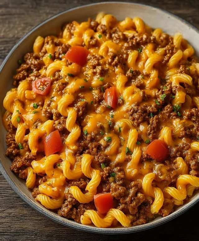 Cheesy Beef Taco Pasta