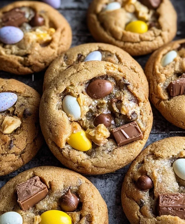 Brown Butter Cadbury Egg Cookies