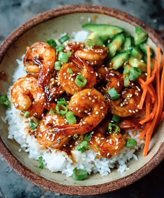 Honey Garlic Shrimp Bowls