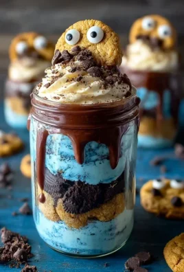 Cookie Monster Cake Jars