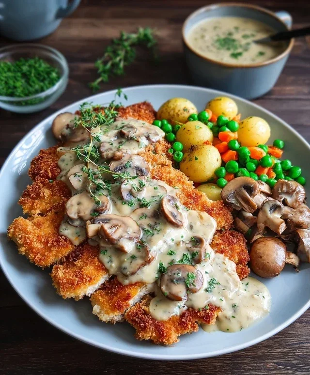 Rahmschnitzel Creamy Mushroom Schnitzel