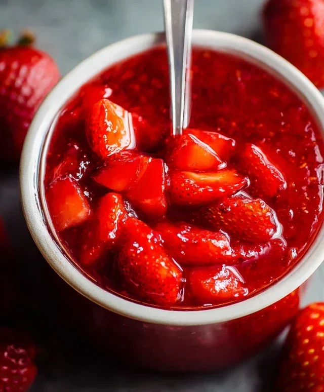 Fresh Strawberry Sauce (Strawberry Topping)