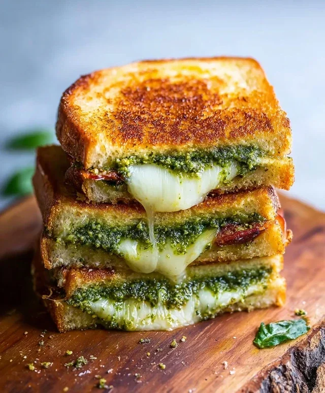 Sourdough Pesto Grilled Cheese