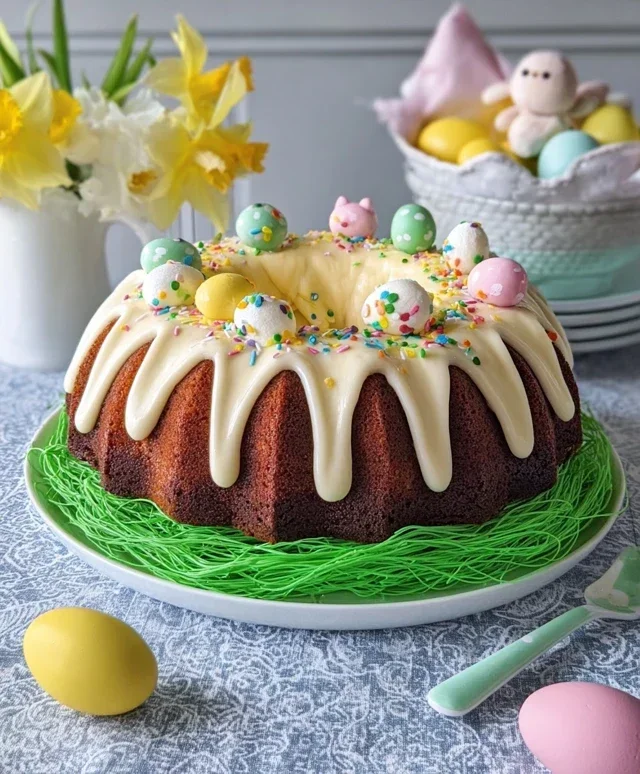 Easter Basket Bundt Cake Recipe (Easy Spring Dessert!)