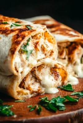 Cheesy Garlic Chicken Wraps