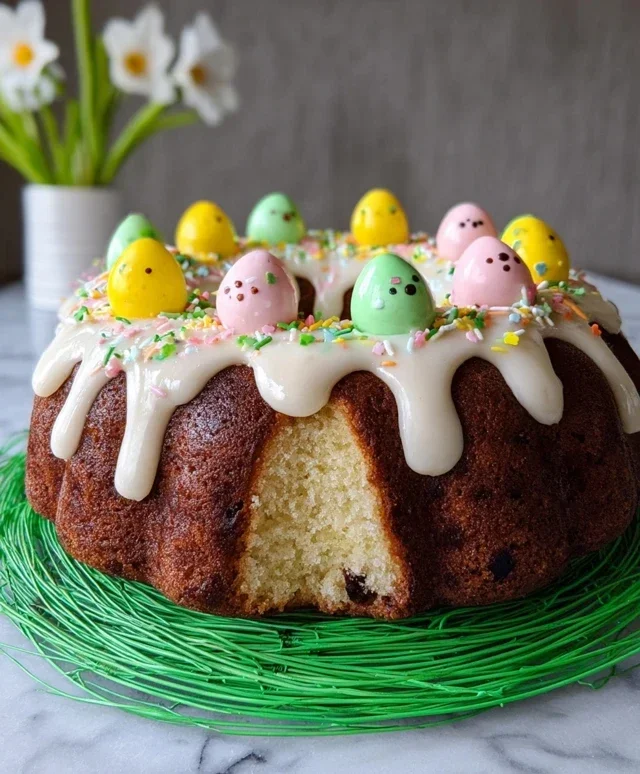 Easter Basket Bundt Cake Recipe (Easy Spring Dessert!)
