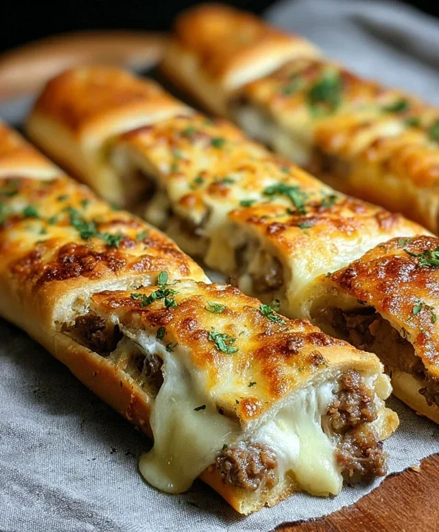 Philly Cheesesteak Stuffed Cheesy Breadsticks