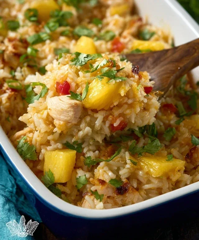 Aloha Pineapple Chicken Rice Casserole