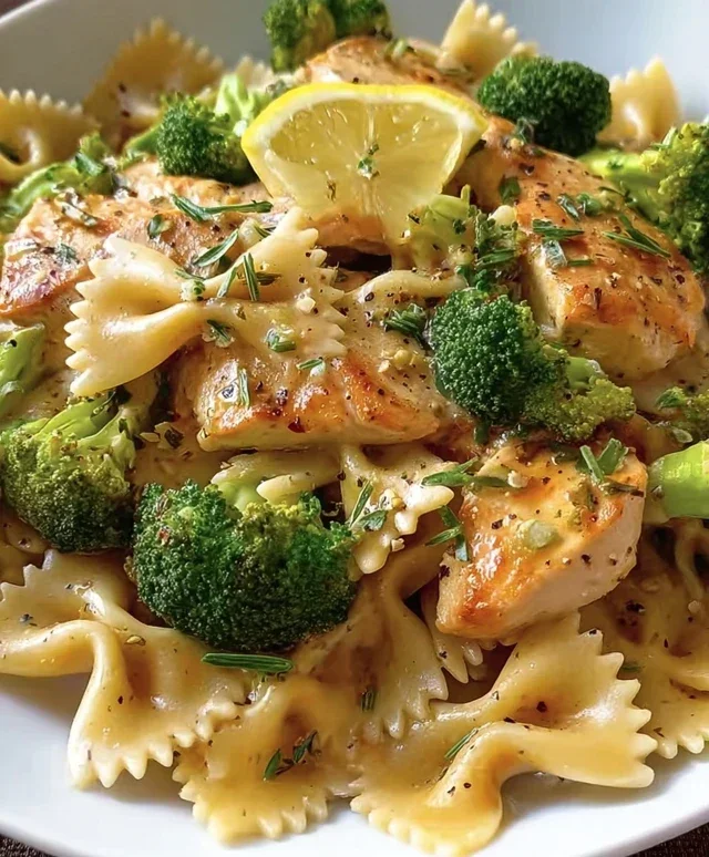 Cowboy Butter Lemon Bowtie Chicken with Broccoli Bliss