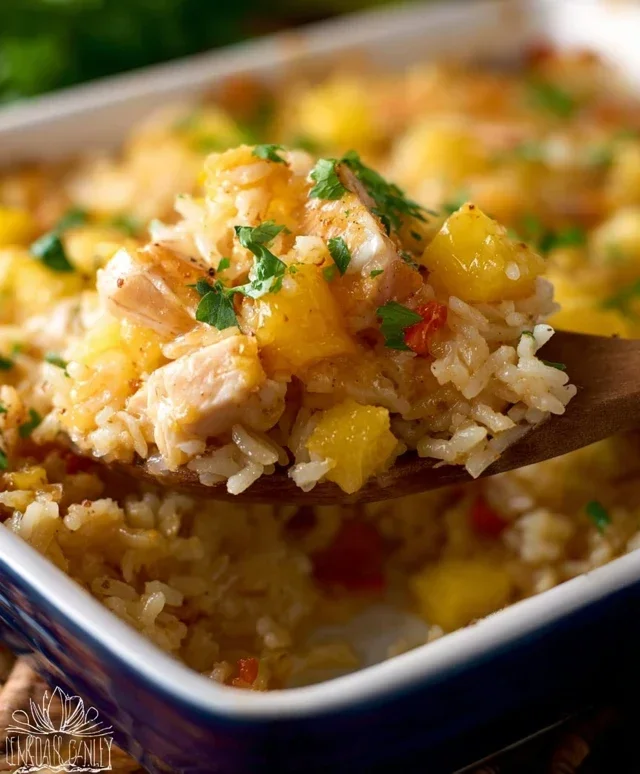 Aloha Pineapple Chicken Rice Casserole