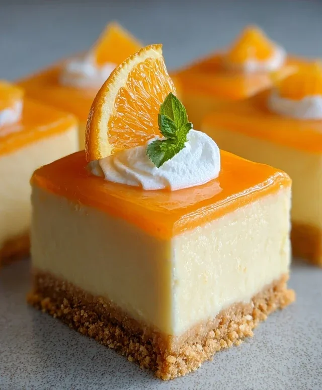 Orange Creamsicle Cheesecake Bars