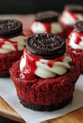 Mini Red Velvet Oreo Cheesecakes