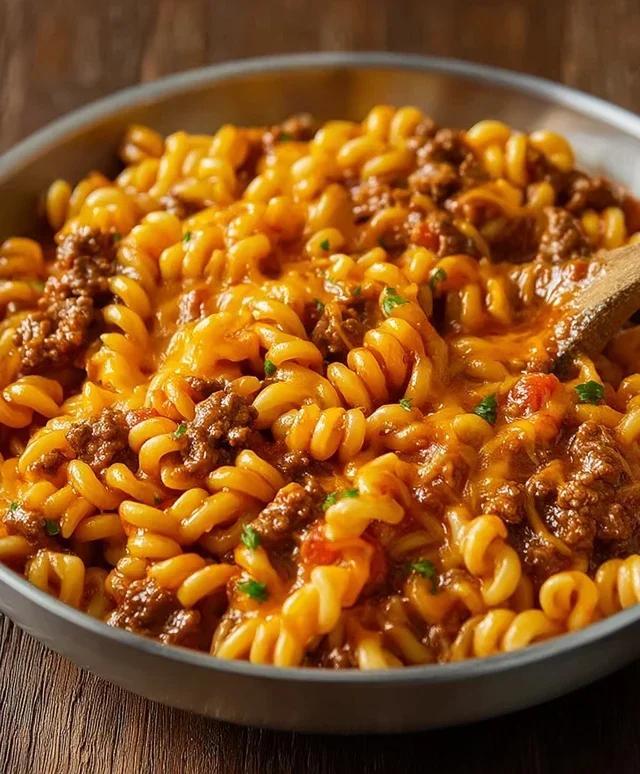 Cheesy Beef Taco Pasta