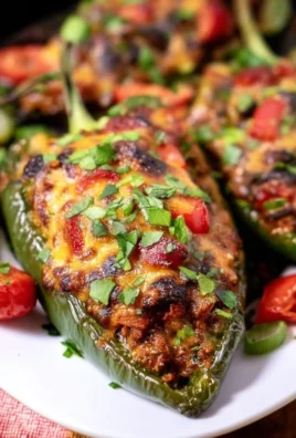 Brisket Stuffed Poblano Peppers