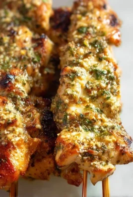 Garlic Parmesan Chicken Skewers