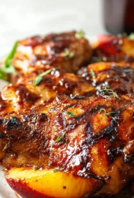 Grilled Bourbon Extract Extract Peach BBQ Chicken