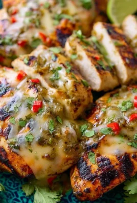 Grilled Salsa Verde Pepper Jack Chicken