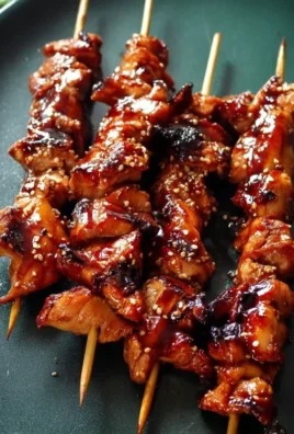 Sticky Bourbon Extract Extract Chicken Skewers