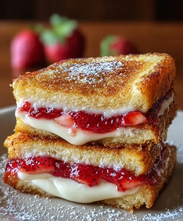 Fried Strawberry Cheesecake Sandwiches