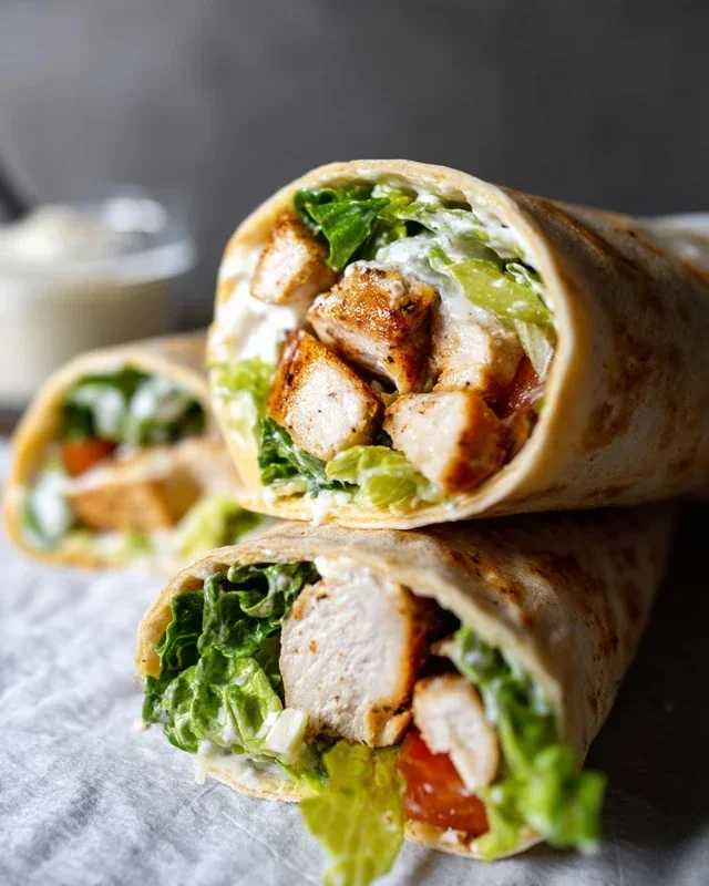 Chicken Caesar Wraps