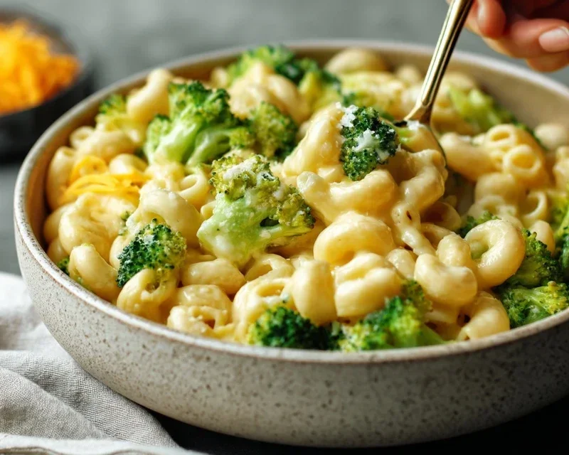 One Pot Healthy Broccoli Mac and Cheese