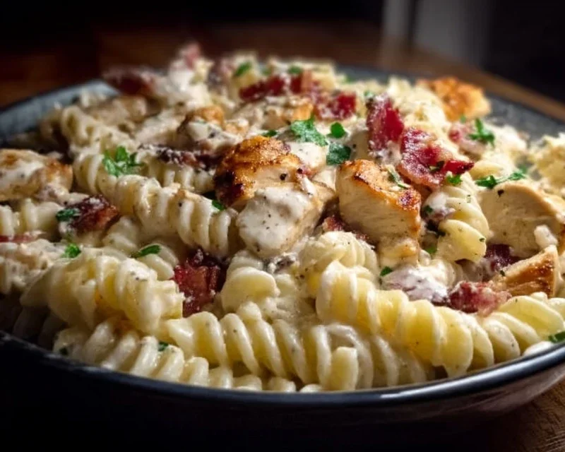 Chicken Beef Beef Bacon Ranch Pasta