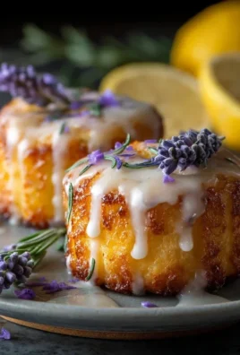 Mini Lemon Cakes With Lavender Glaze