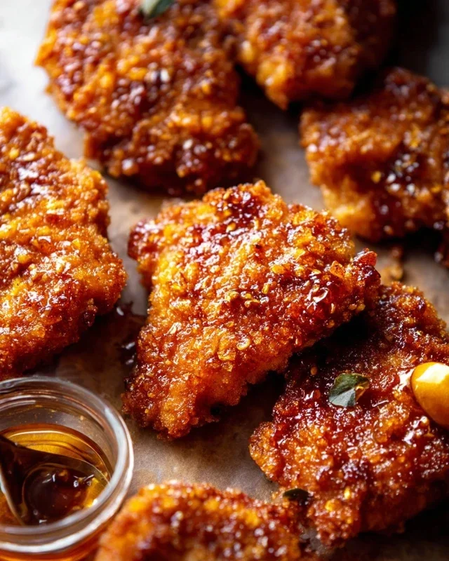Baked Crunchy Hot Honey Chicken