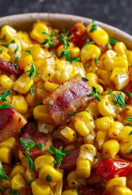 Fresh Corn and Beef Beef Bacon Side Dish
