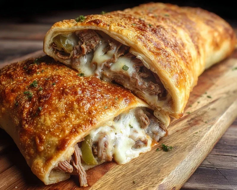 Philly Cheesesteak Stromboli