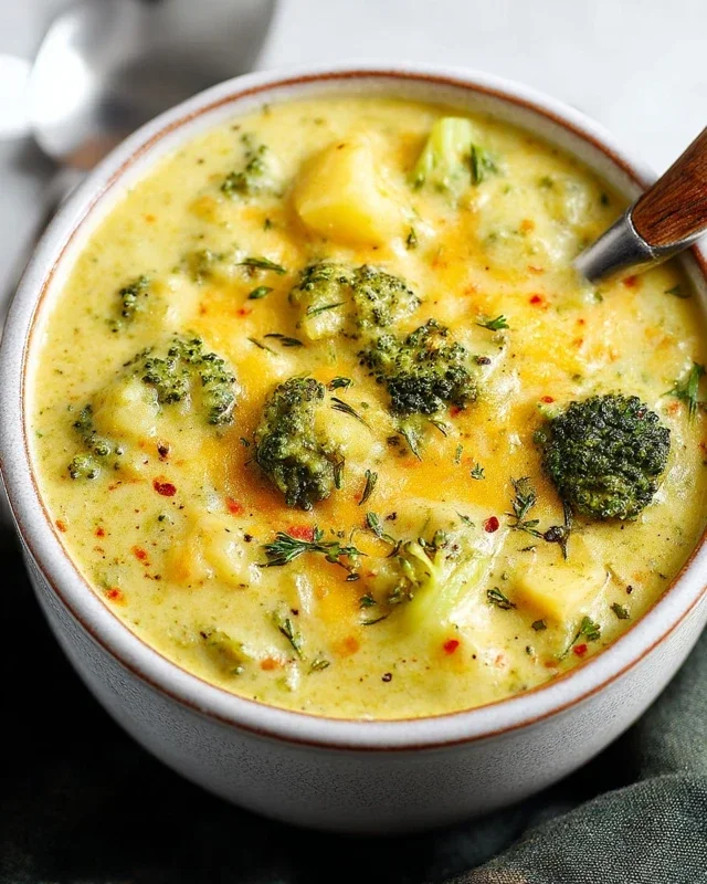 Broccoli Potato Cheese Soup Recipe
