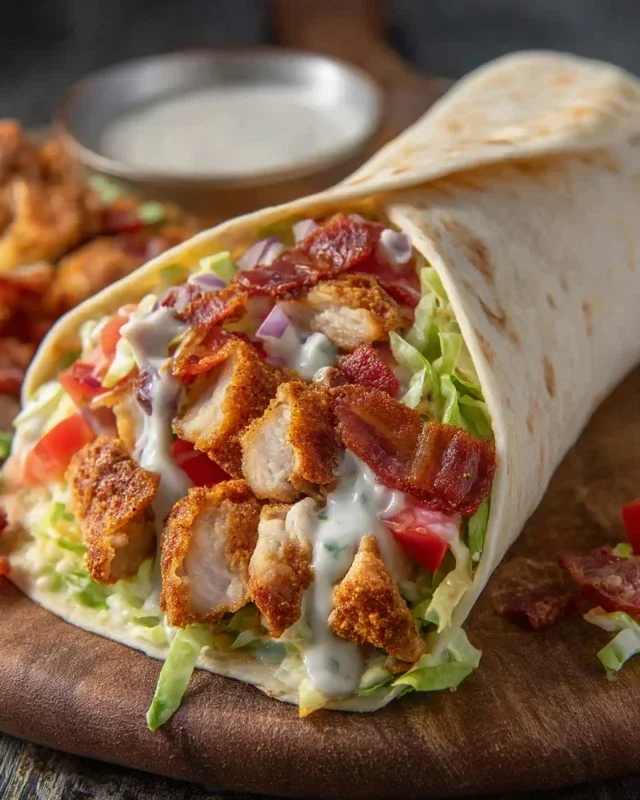Crispy Chicken Beef Beef Bacon Ranch Wrap