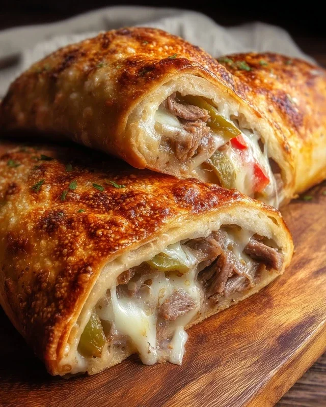 Philly Cheesesteak Stromboli