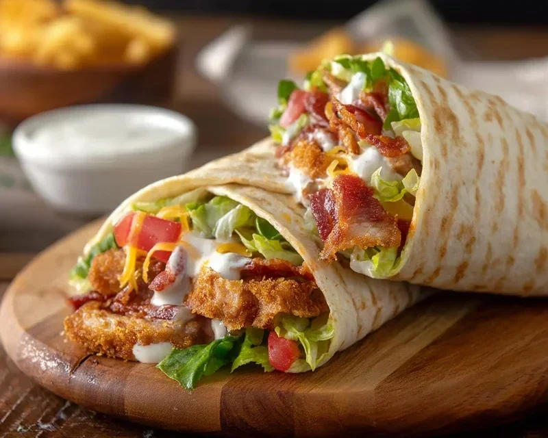 Crispy Chicken Beef Beef Bacon Ranch Wrap