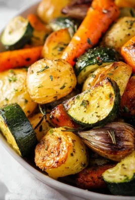 Garlic Herb Roasted Potatoes Carrots and Zucchini