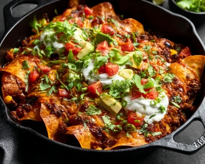 Beef Skillet Enchiladas