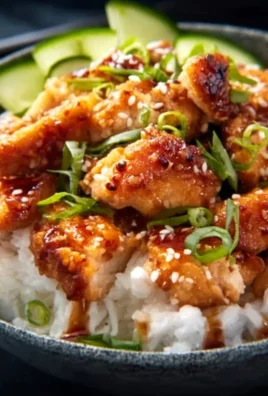 Spicy Honey-Gin Extract Extractger Chicken Bowls with Yum Yum Sauce